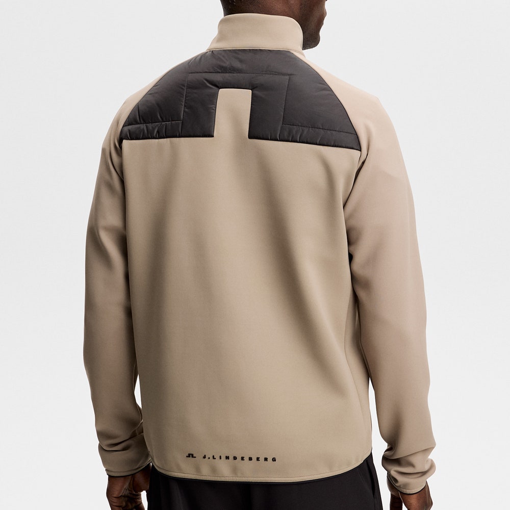 J.Lindeberg Golf Jacket - Heyden Quilted Hybrid FZ - Black SS26
