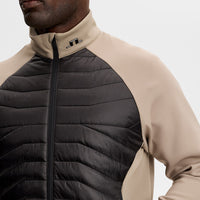 J.Lindeberg Golf Jacket - Heyden Quilted Hybrid FZ - Black SS26
