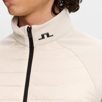 J.Lindeberg Golf Jacket - Heyden Quilted Hybrid FZ - Moonbeam SS26