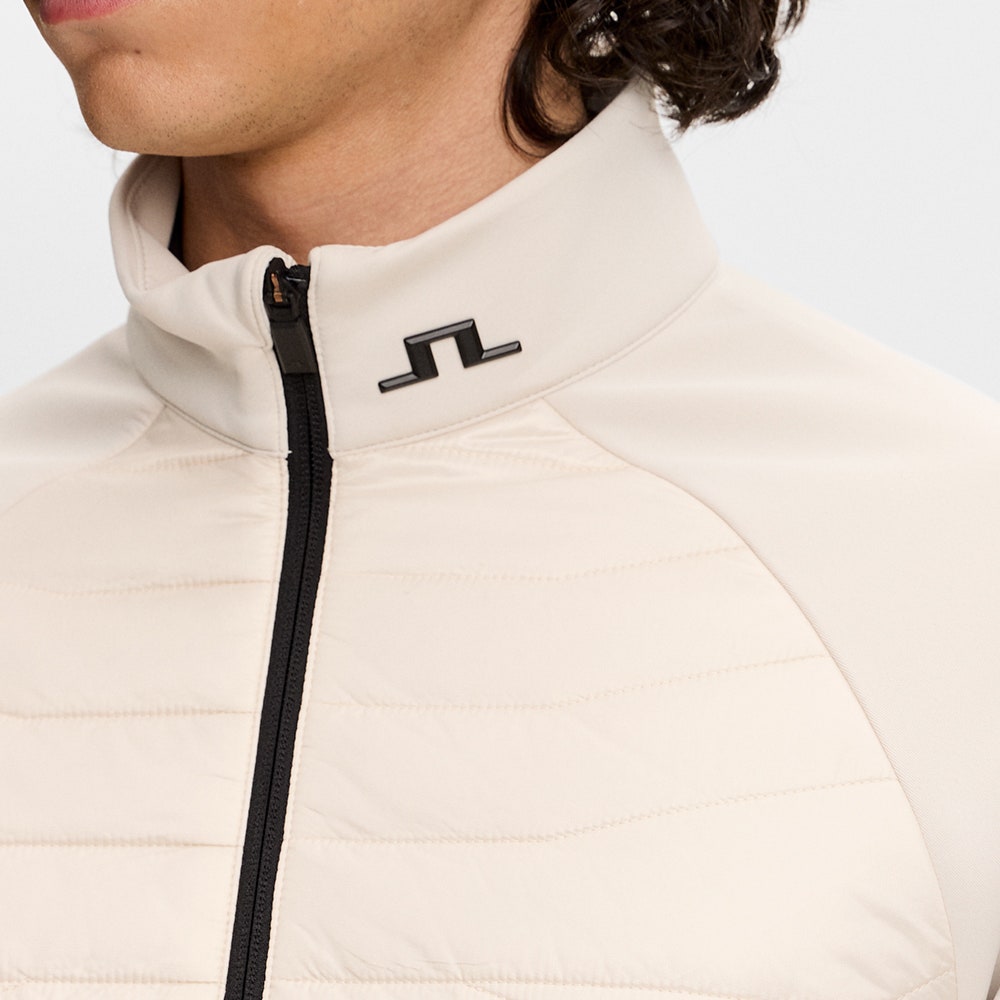 J.Lindeberg Golf Jacket - Heyden Quilted Hybrid FZ - Moonbeam SS26