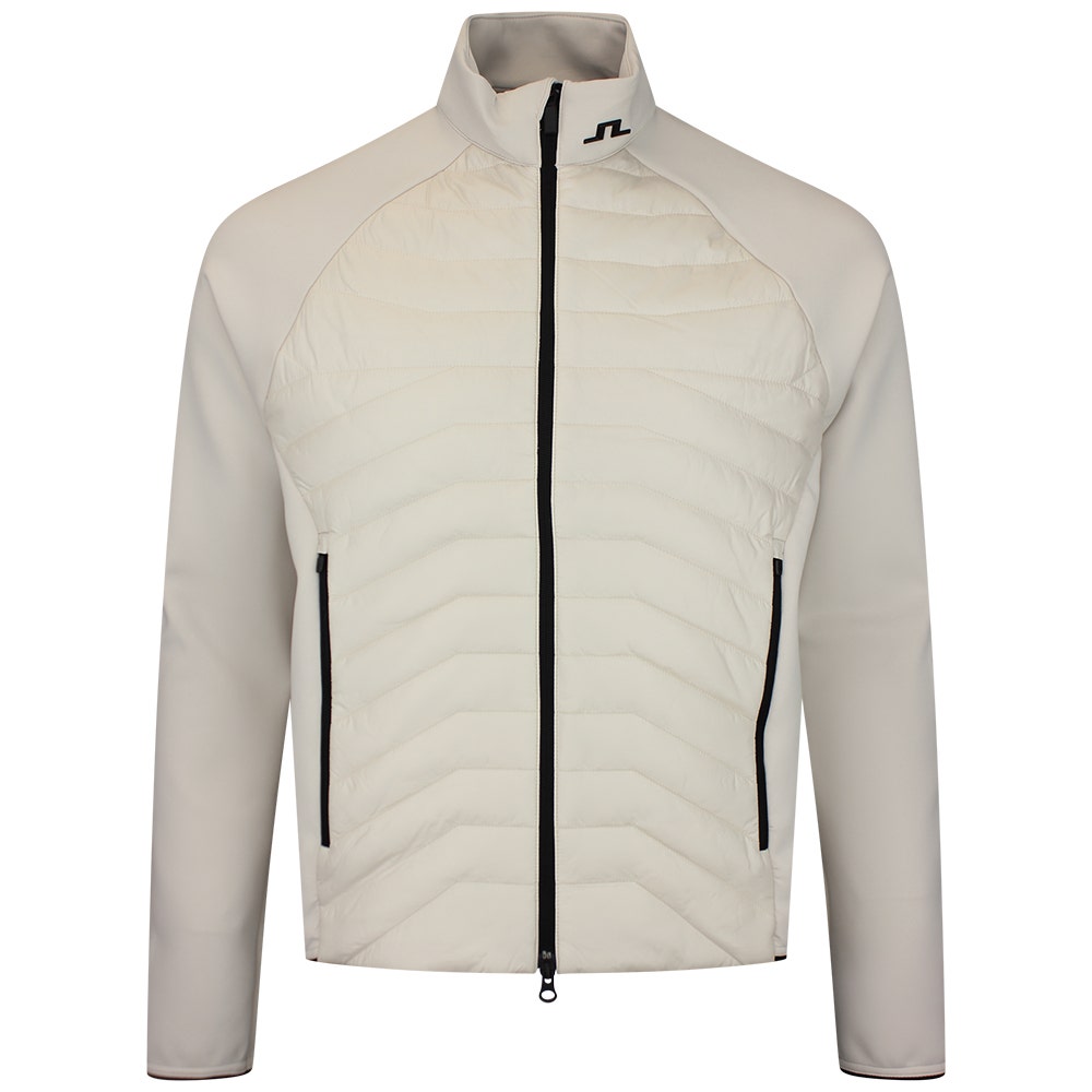 J.Lindeberg Golf Jacket - Heyden Quilted Hybrid FZ - Moonbeam SS26
