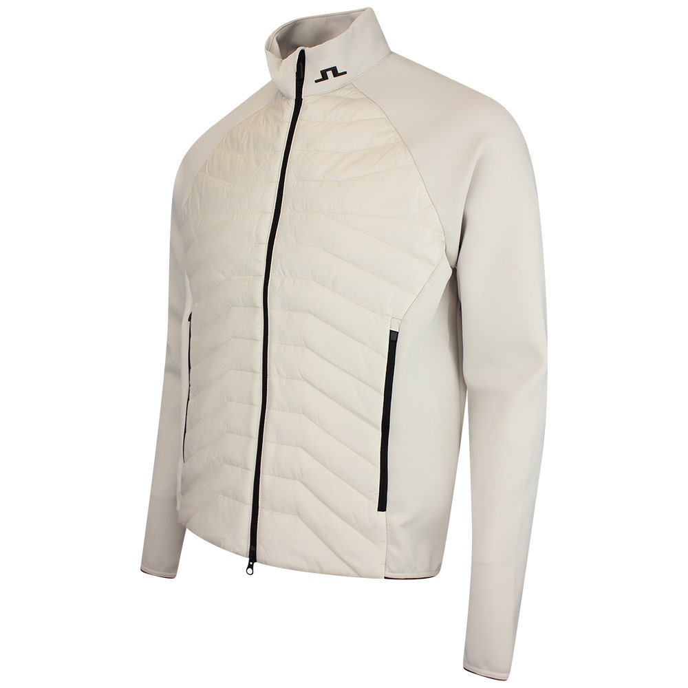J.Lindeberg Golf Jacket - Heyden Quilted Hybrid FZ - Moonbeam SS26