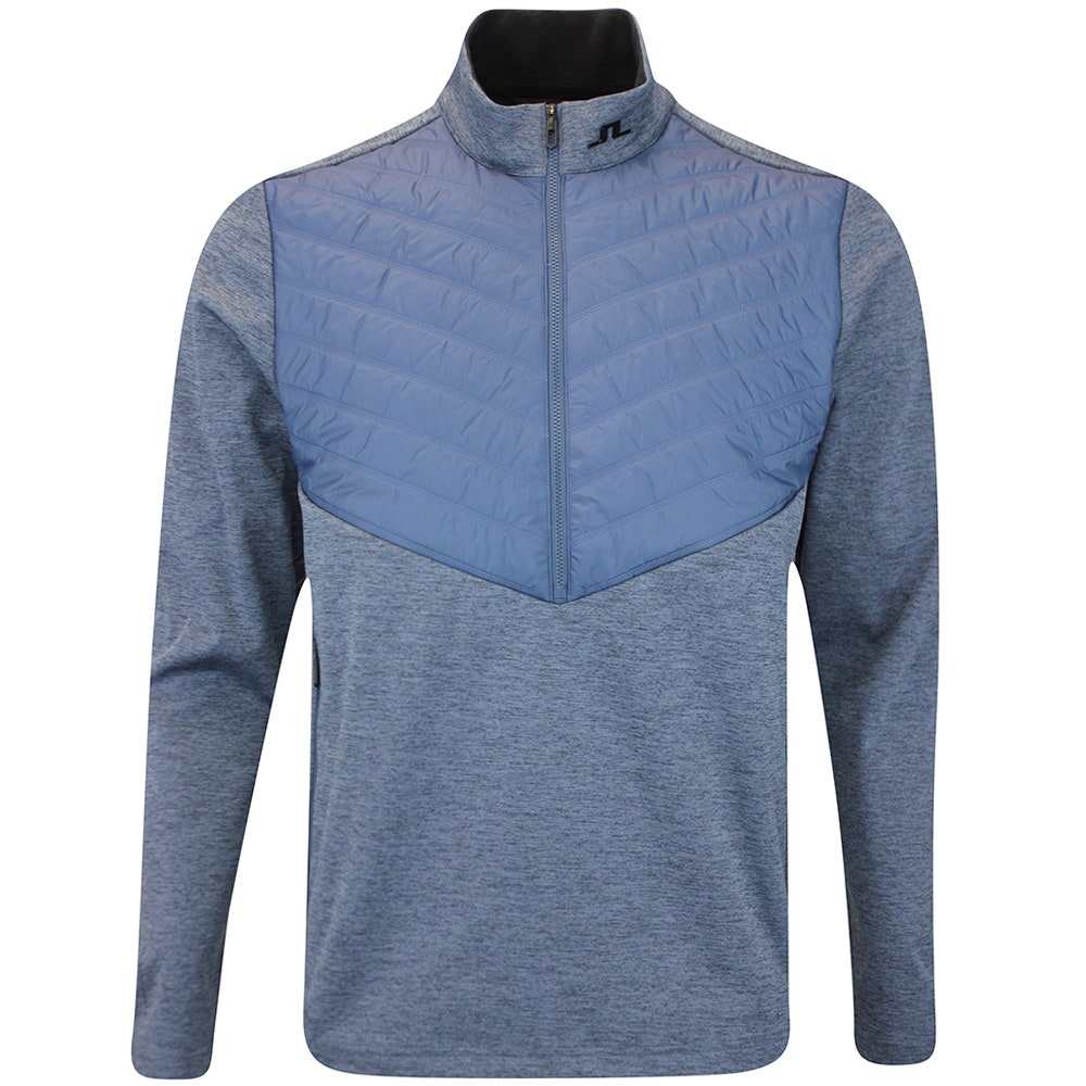 J.Lindeberg Golf Jacket - Raph Quilt Hybrid HZ - V Indigo Mel. AW25