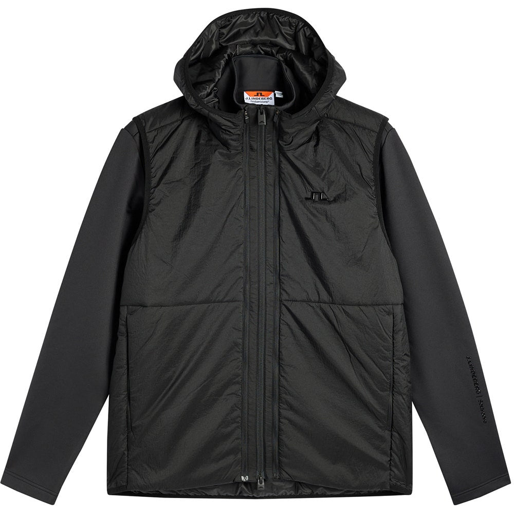 J.Lindeberg Golf Jacket - Solarcore Hybrid FZ - Black AW26