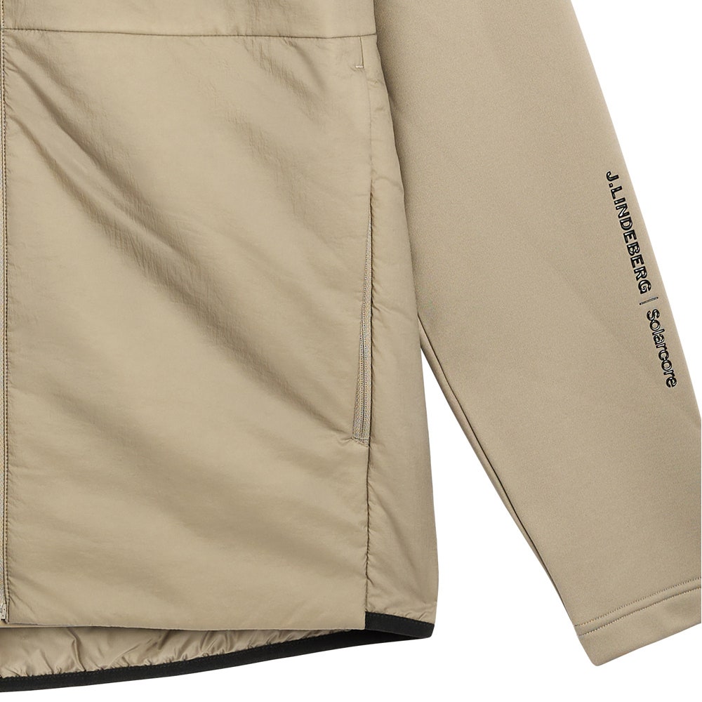 J.Lindeberg Golf Jacket - Solarcore Hybrid FZ - Brindle AW26