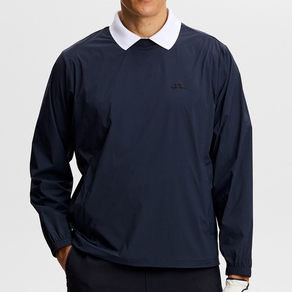J.Lindeberg Golf Jacket - Ulf Crew Neck Windbreaker - JL Navy SS26