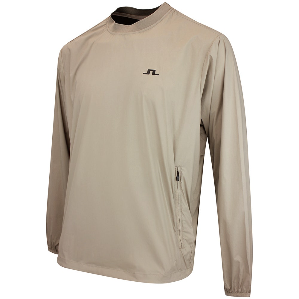 J.Lindeberg Golf Jacket - Waren Windbreaker Crew Neck - Brindle AW26