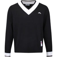 J.Lindeberg Golf Jumper - 30Y Nikolas Knit Sweater - Black SH26