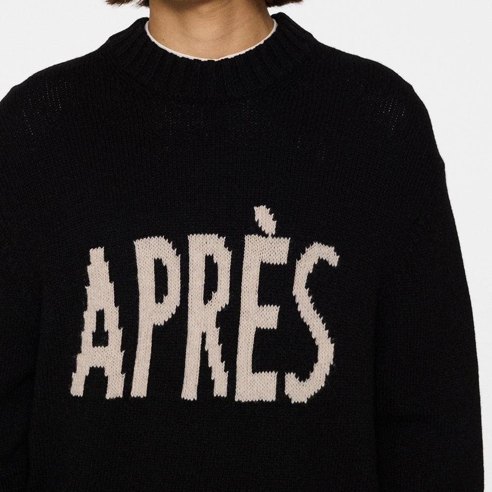 J.Lindeberg Golf Jumper - Fabian Après Golf Crew Neck - Black PS26
