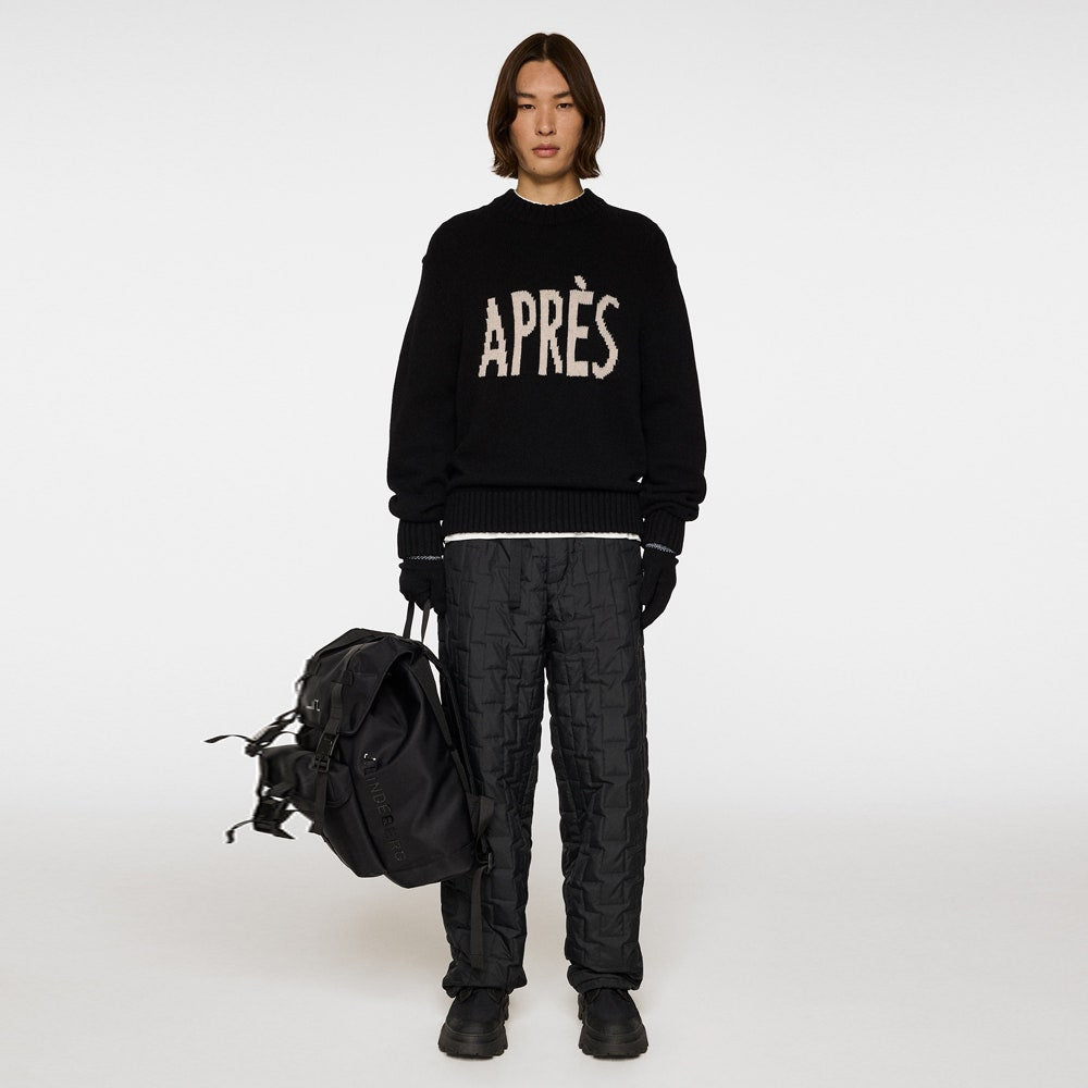 J.Lindeberg Golf Jumper - Fabian Après Golf Crew Neck - Black PS26