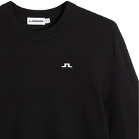 J.Lindeberg Golf Jumper - Henry Knitted Crew Neck - Black AW26