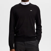 J.Lindeberg Golf Jumper - Henry Knitted Crew Neck - Black AW26