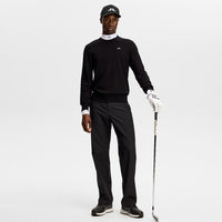 J.Lindeberg Golf Jumper - Henry Knitted Crew Neck - Black AW26