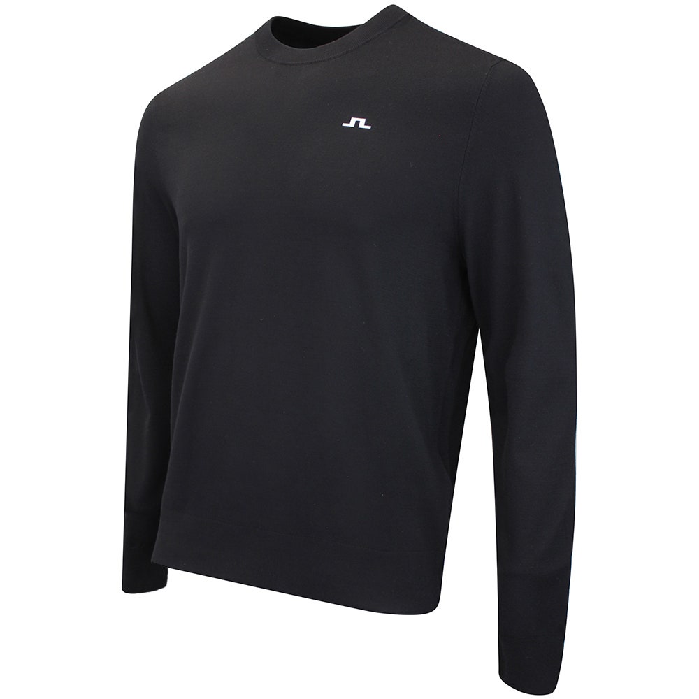 J.Lindeberg Golf Jumper - Henry Knitted Crew Neck - Black AW26