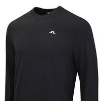 J.Lindeberg Golf Jumper - Henry Knitted Crew Neck - Black AW26