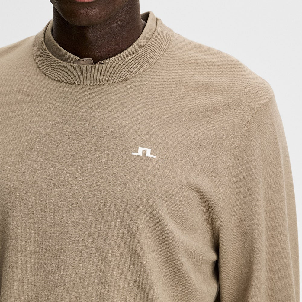 J.Lindeberg Golf Jumper - Henry Knitted Crew Neck - Brindle AW26