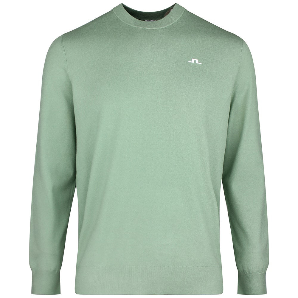 J.Lindeberg Golf Jumper - Henry Knitted Crew Neck - Hedge Green SS26