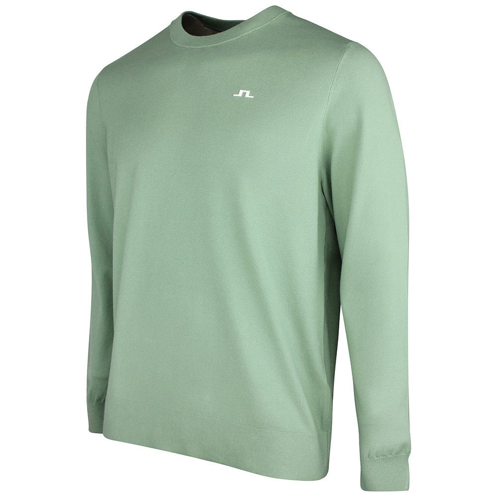 J.Lindeberg Golf Jumper - Henry Knitted Crew Neck - Hedge Green SS26