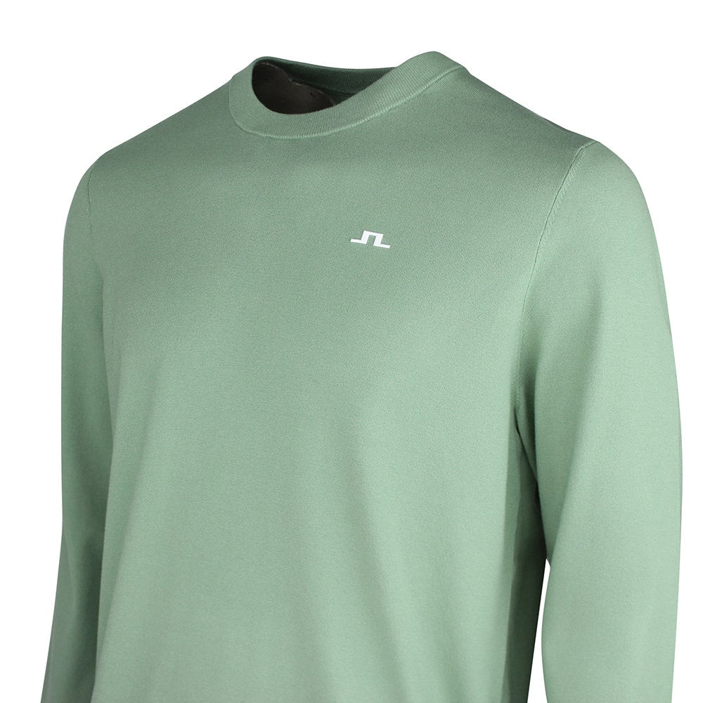 J.Lindeberg Golf Jumper - Henry Knitted Crew Neck - Hedge Green SS26