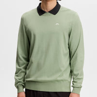 J.Lindeberg Golf Jumper - Henry Knitted Crew Neck - Hedge Green SS26