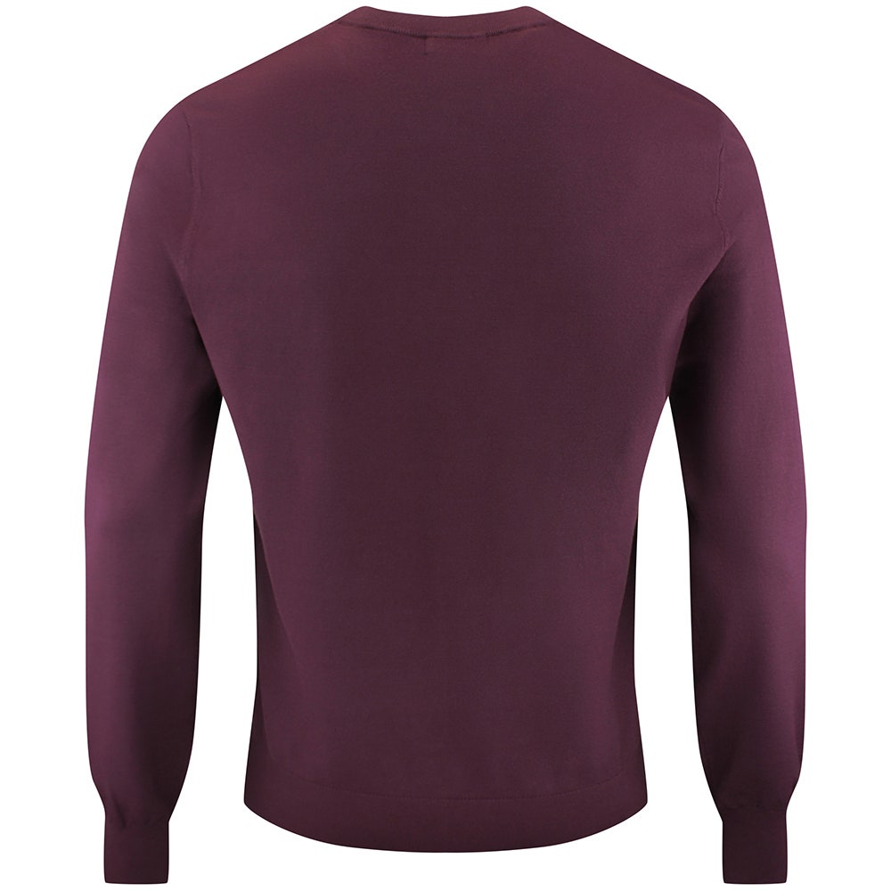 J.Lindeberg Golf Jumper - Henry Knitted Crew Neck - Winetasting AW26