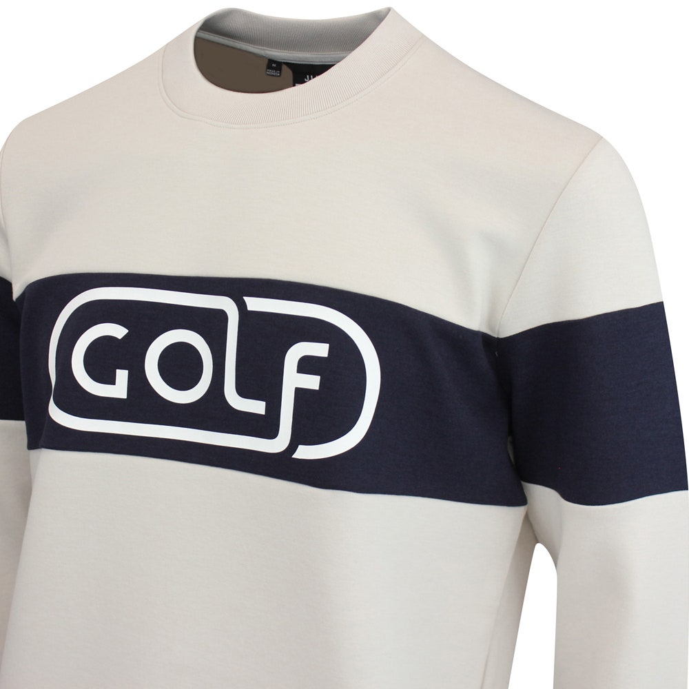 J.Lindeberg Golf Jumper - Kameron Crew Neck Sweater - Moonbeam AW24