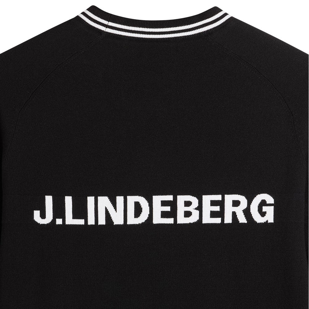 J.Lindeberg Golf Jumper - Kenny Windbreaker Knit - Black AW26