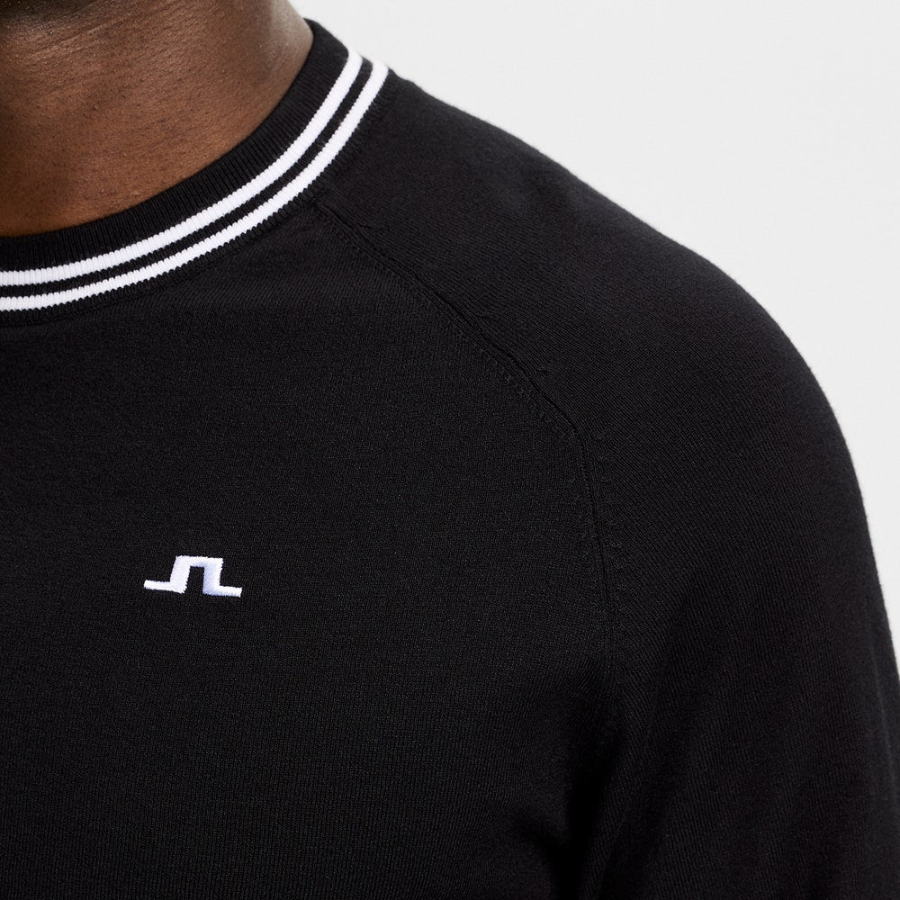 J.Lindeberg Golf Jumper - Kenny Windbreaker Knit - Black AW26
