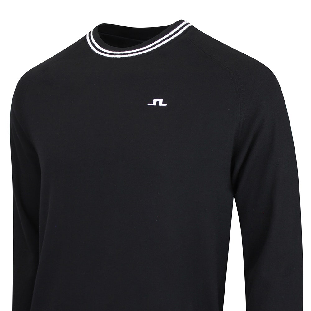 J.Lindeberg Golf Jumper - Kenny Windbreaker Knit - Black AW26