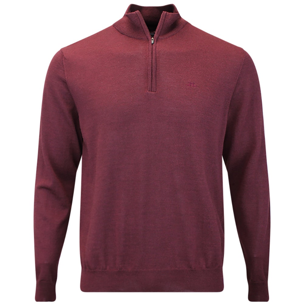 J.Lindeberg Golf Jumper - Kiyan Merino QZ - Winetasting AW26