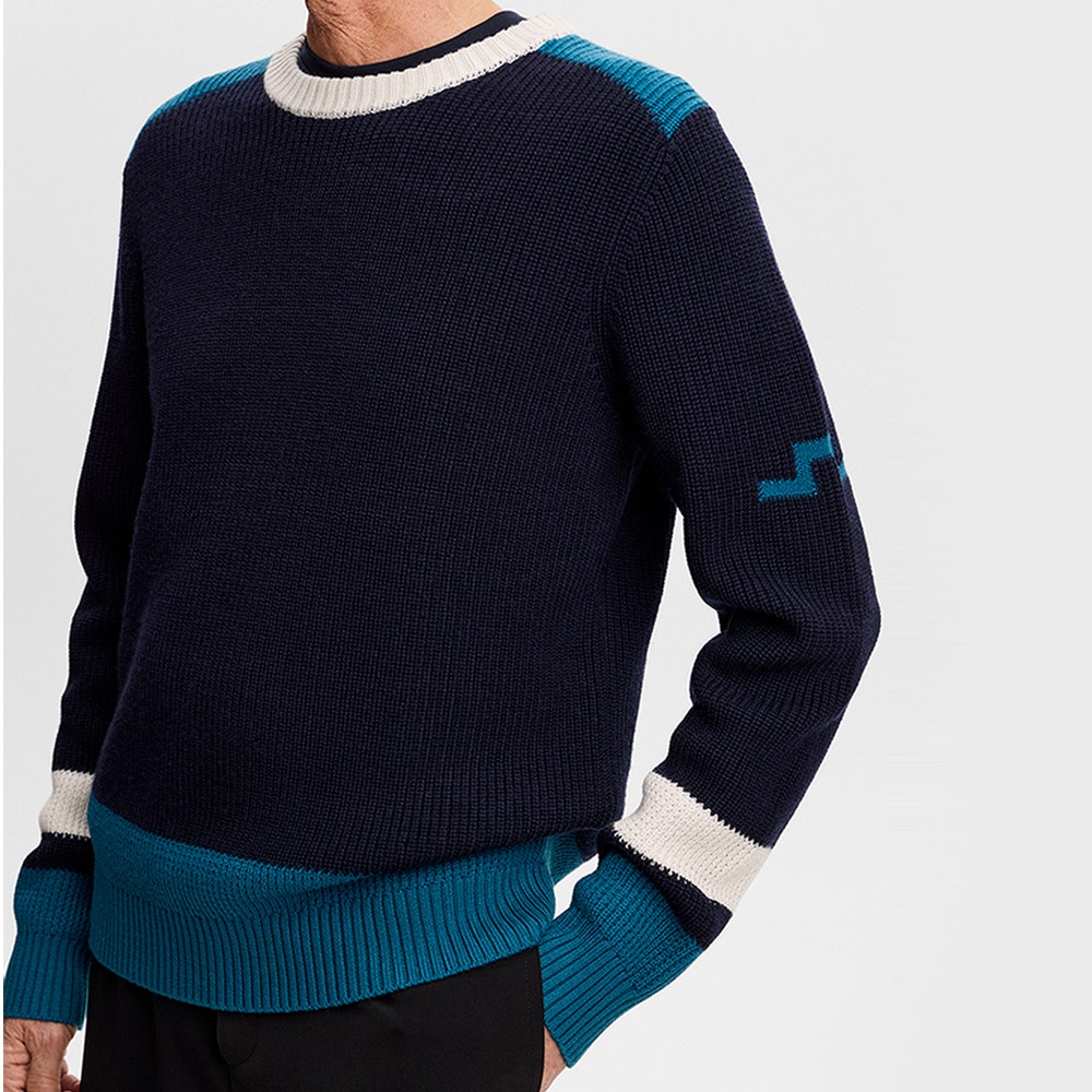 J.Lindeberg Golf Jumper - Stan CB Chunky Knit - JL Navy AW26