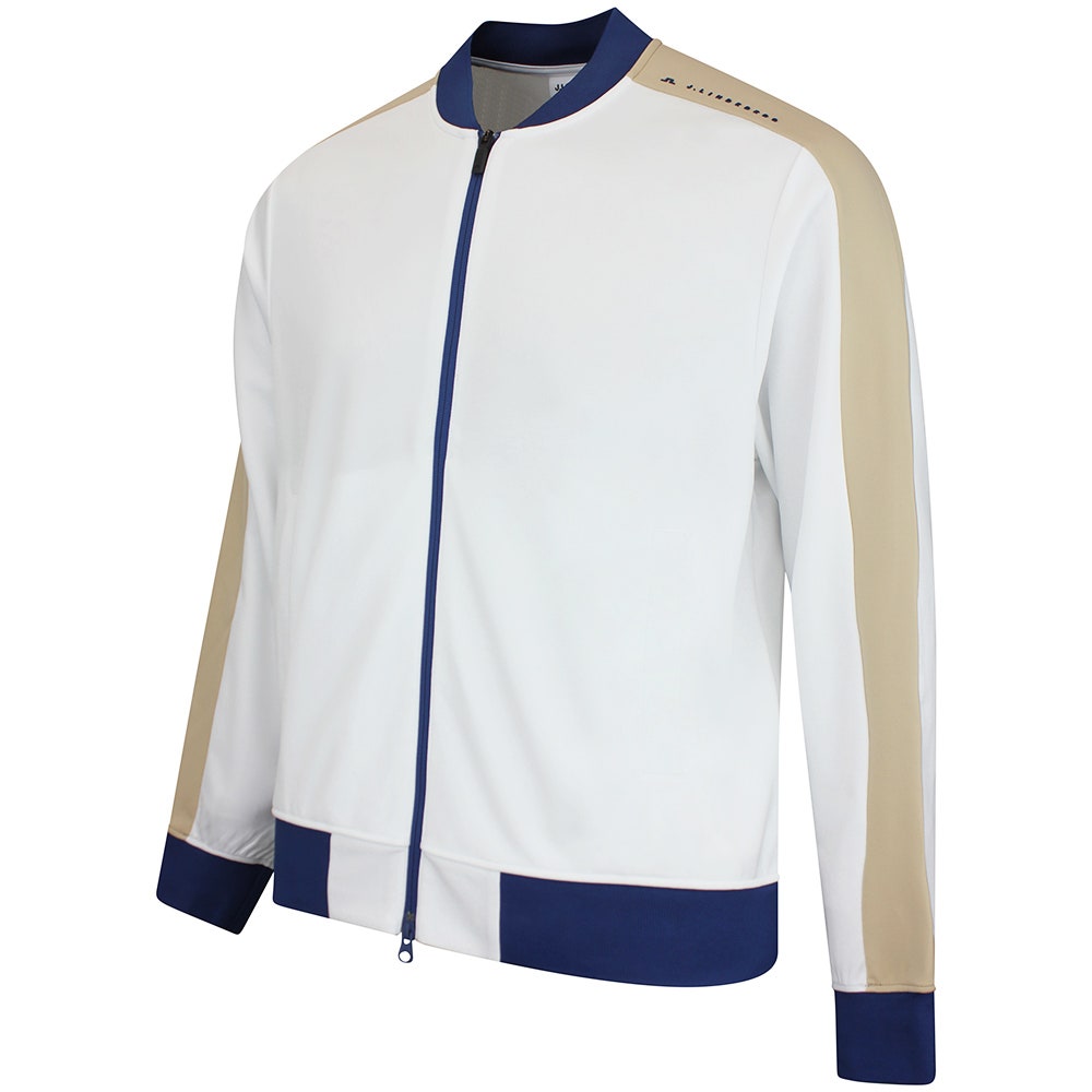 J.Lindeberg Golf Mid Layer - Bexter FZ Track Jacket - White SH26