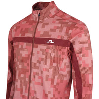 J.Lindeberg Golf Mid Layer - Bridger M Tour 26 Print FZ - Pink SS26
