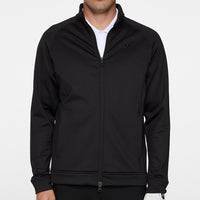 J.Lindeberg Golf Mid Layer - Solarcore FZ Fleece - Black AW25