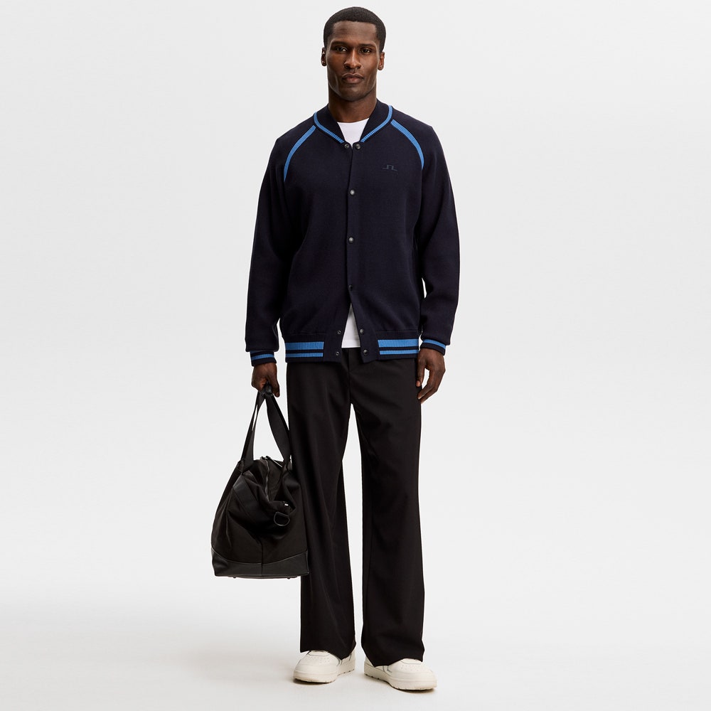 J.Lindeberg Golf Mid Layer - Stanley Knit Bomber - JL Navy SS26