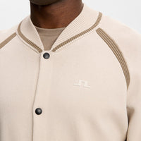 J.Lindeberg Golf Mid Layer - Stanley Knit Bomber - Moonbeam SS26