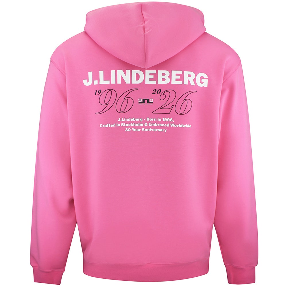 J.Lindeberg Golf Pullover - 30Y Callan Hoodie - Azalea Pink SH26