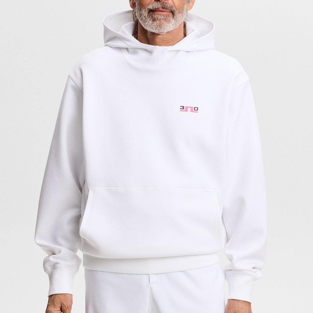 J.Lindeberg Golf Pullover - 30Y Callan Hoodie - White SH26