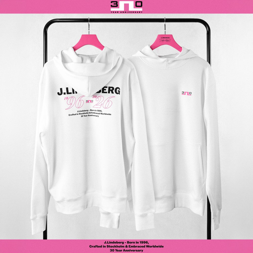 J.Lindeberg Golf Pullover - 30Y Callan Hoodie - White SH26