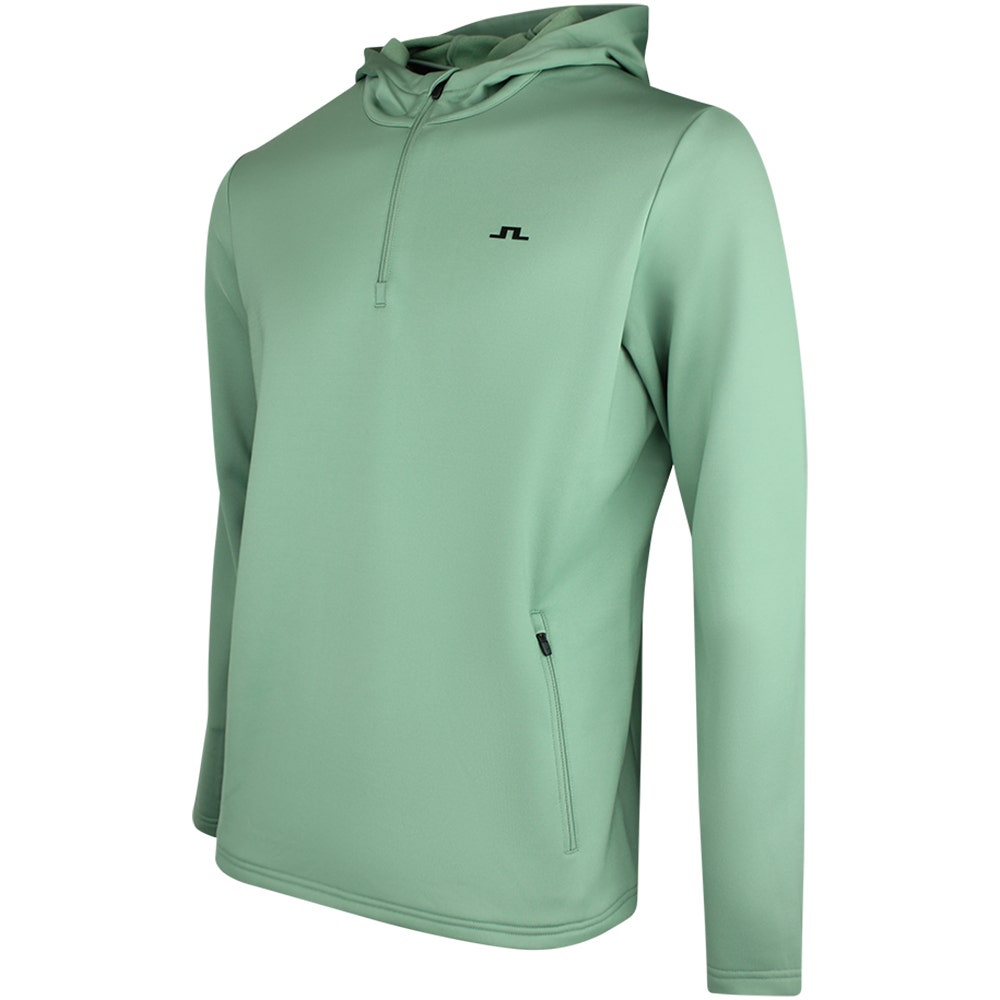 J.Lindeberg Golf Pullover - Aerial QZ Hoodie - Hedge Green SS26