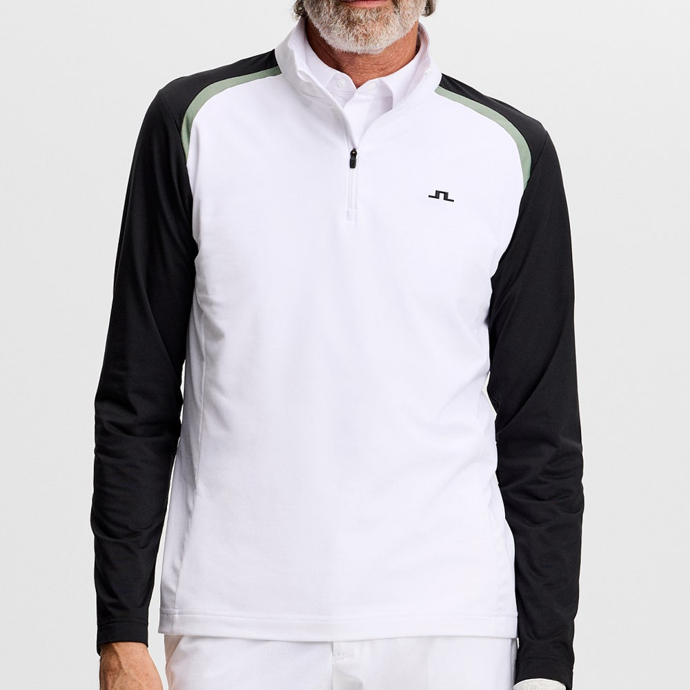 J.Lindeberg Golf Pullover - Blake QZ - White SS26