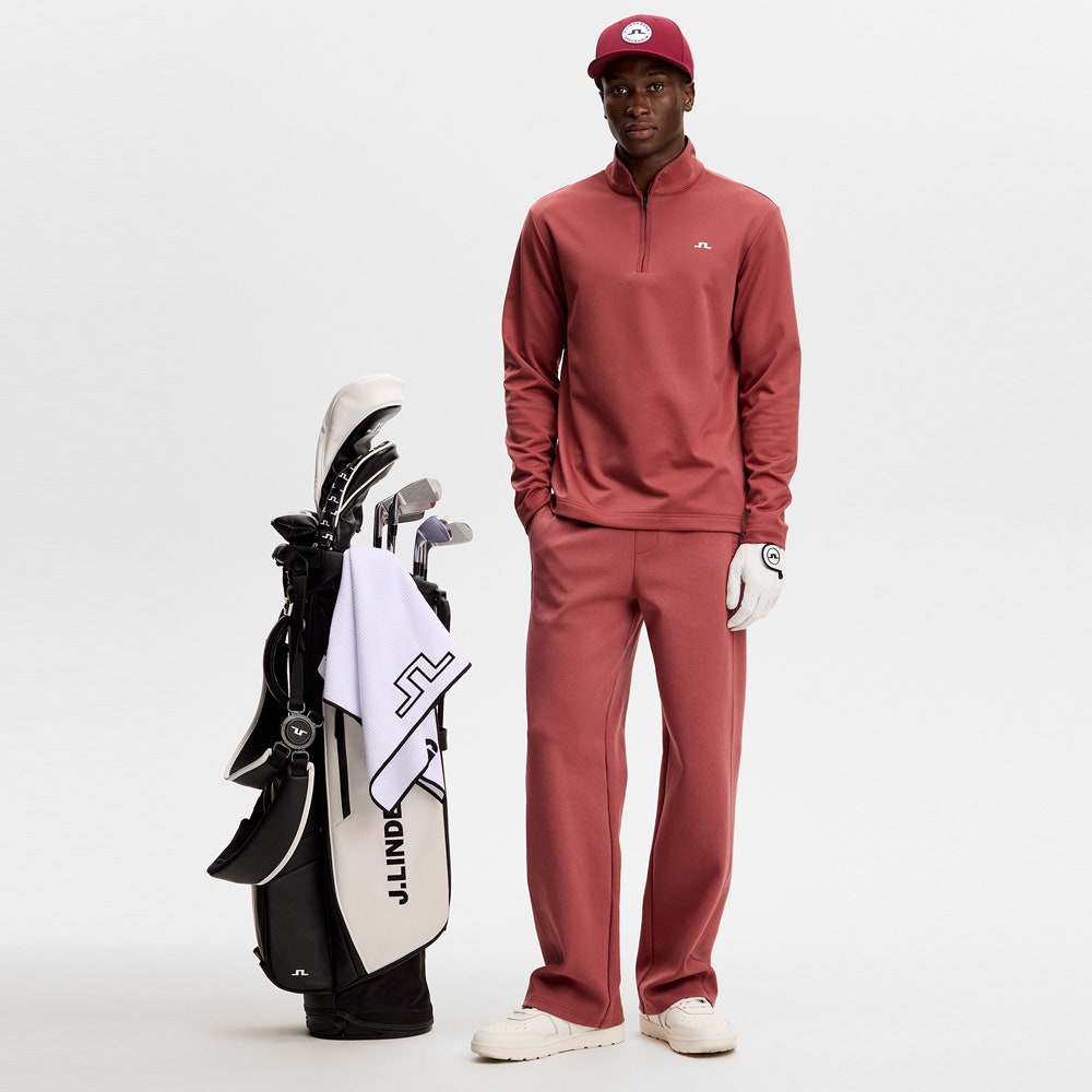 J.Lindeberg Golf Pullover - Clide QZ - Apple Butter SS26