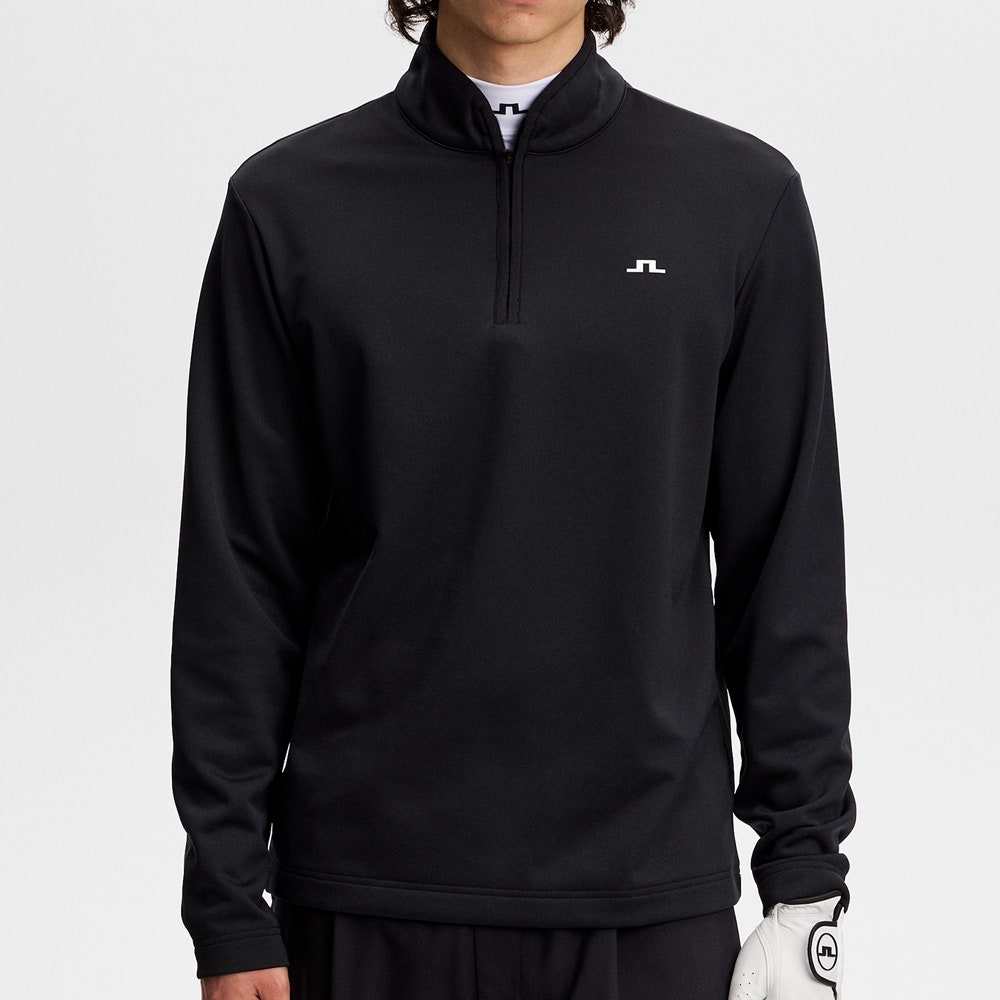J.Lindeberg Golf Pullover - Clide QZ - Black SS26