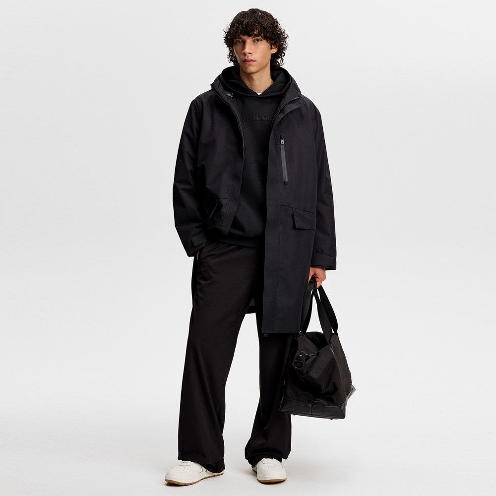 J.Lindeberg Golf Pullover - Club Hoodie - Black SS26