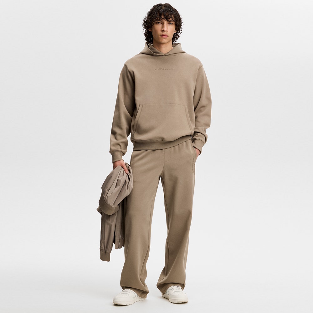 J.Lindeberg Golf Pullover - Club Hoodie - Brindle SS26