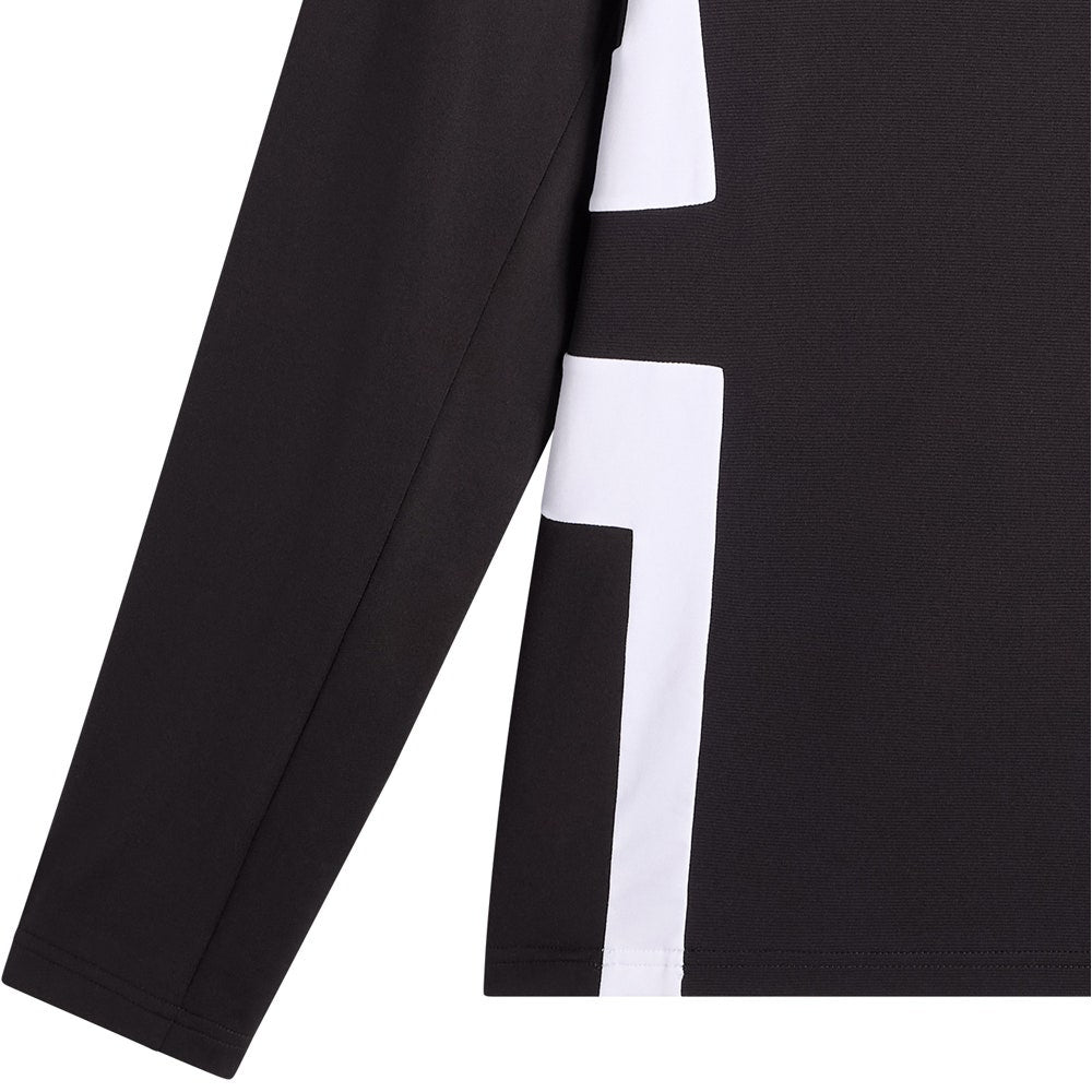 J.Lindeberg Golf Pullover - Finn QZ Mid - Black AW26