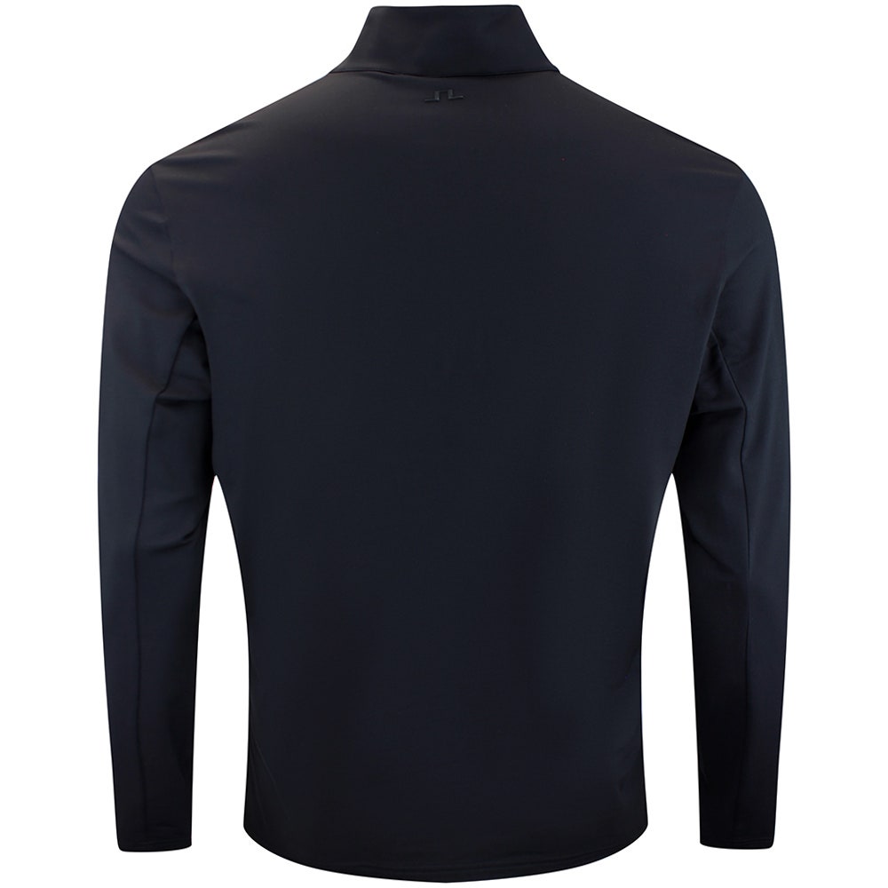 J.Lindeberg Golf Pullover - Finn QZ Mid - Black AW26