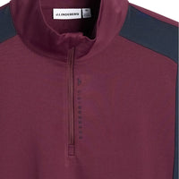J.Lindeberg Golf Pullover - Finn QZ Mid - Winetasting AW26