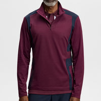 J.Lindeberg Golf Pullover - Finn QZ Mid - Winetasting AW26