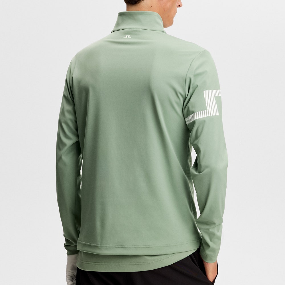 J.Lindeberg Golf Pullover - Heath Strike QZ - Hedge Green SS26